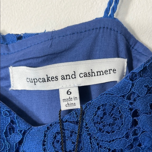 cupcakes & cashmere Blue Lace Dress - Picture 5 of 11